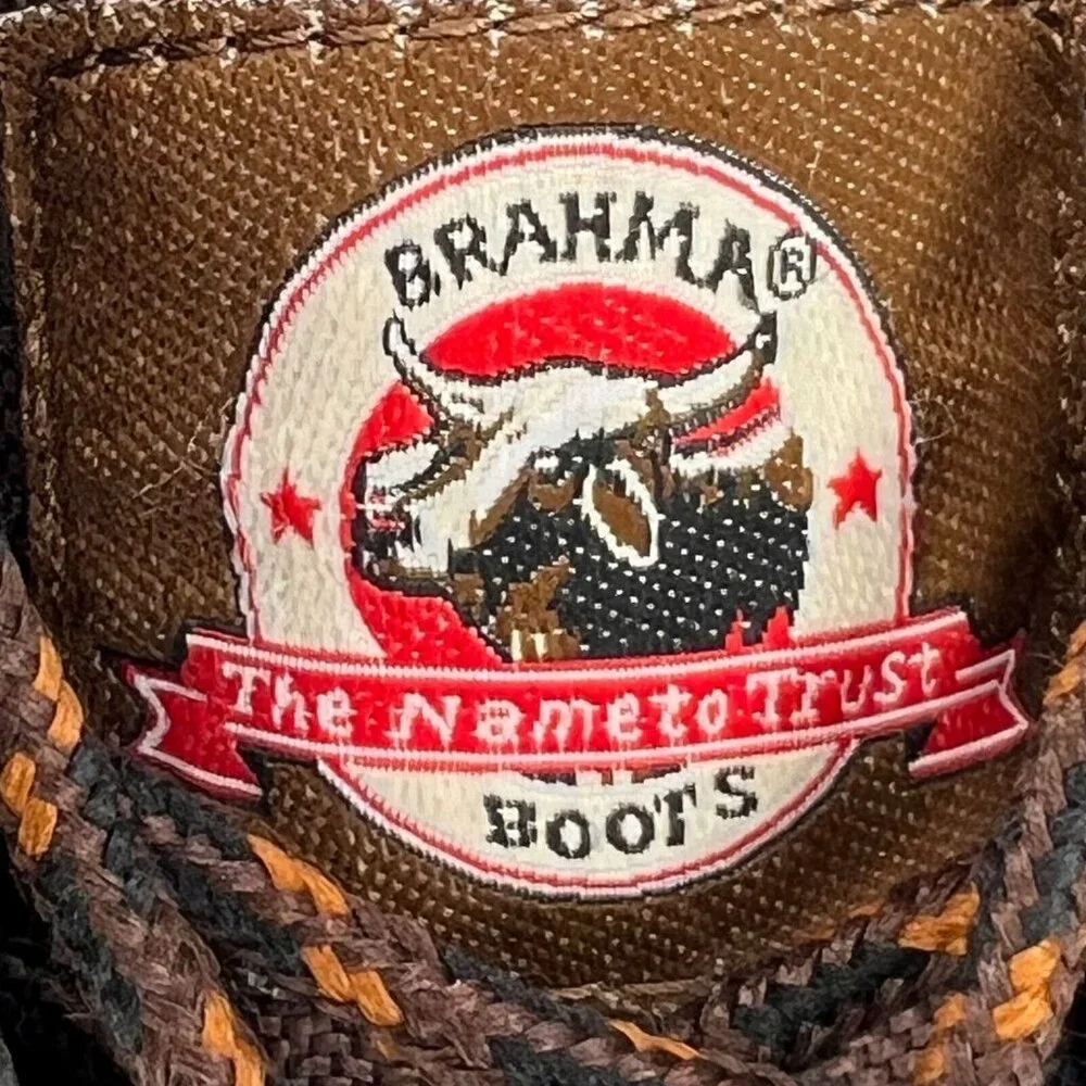 Brahma Mens MNBR0340100 Brown Raid Boots Steel Toe Lace Up Size 10 Work Boots